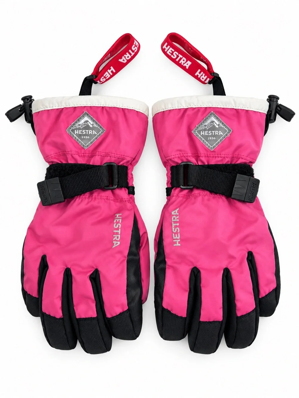 Hestra Gauntlet CZone Jr Waterproof Ski Gloves Pink Black Girls Size 4
